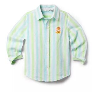 Janie & Jack GRAY MALIN STRIPED DOG SHIRT
